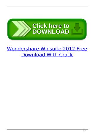 wondershare winsuite 2012 serial number generator